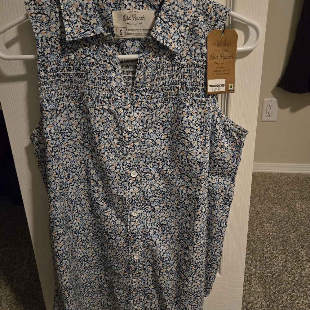 Blue Floral Skirt